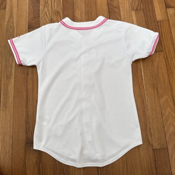 Toronto Blue Jays Majestic Jersey Pink Girls Size XL - Picture 5 of 5